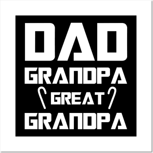 funny vintage fathers day design dad grandpa great grandpa Posters and Art